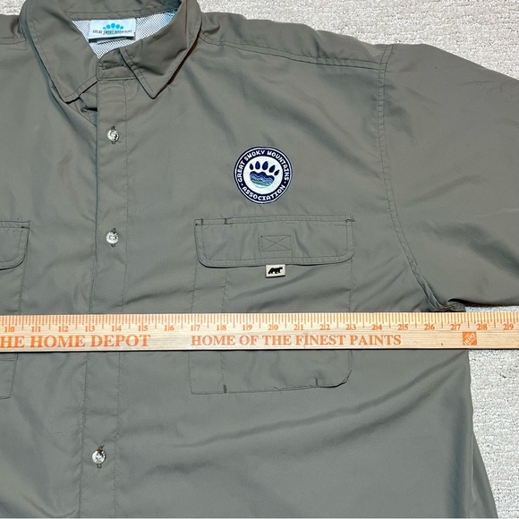 Great Smoky Mountains Park Vented Fishing Button Short Sleeve Shirt Men’s Sz.XXL - Picture 5 of 7